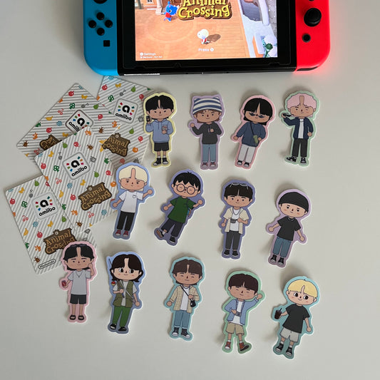 SVT x Animal Crossing character stickers